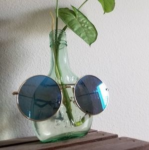 🌻H&M round metallic blue sunglasses🌻